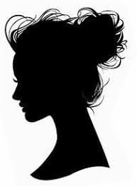 Silhouette Image of a ladies head