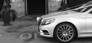 Mercedes S Class Dressed As A Wedding Car Outside The Principal Hotel In York